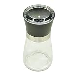 Whole Spice Pepper Sea Salt Grinder- Turn and Grind Top, Adjustable Size Flakes