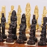 The Egyptian Chess Set Pieces - SAC Antiqued