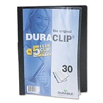 Durable® DuraClip® Report Cover COVER,REPORT,BNDR,LTR,BK (Pack of50)