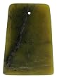 Dark Olive Jade - Ladder Shape - 34X47mm 1.5mm Hole - Set of 3