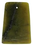 Dark Olive Jade - Ladder Shape - 34X47mm 1.5mm Hole - Set of 3