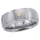 Titanium 0.03 ct. Diamond Men's Ring