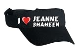 Embroidered Visor with I Love Jeanne Shaheen