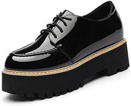 Yasilaiya Delicate Women's Artificial Leather Round Mouth Antiskid Oxfords