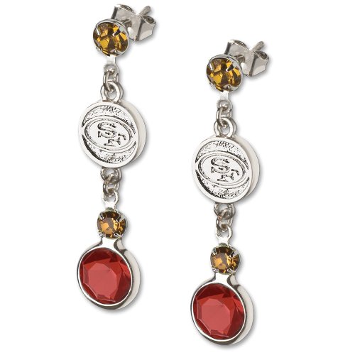San Francisco 49ers Crystal Logo Earrings