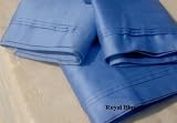OLIVIA COLLECTIONS Bed Sheet Set 1000 Thread Count Solid Sateen 100% Egyptian Cotton Royal Blue (Full)