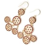 ELABORATE Ruby Red Swarovski Crystals Gold Chandelier Earrings