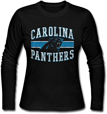 Carolina Panthers Team Honor T-shirts L Black For Women Cotton