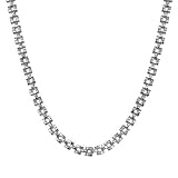 4.5mm Stainless Steel Weave Pattern Chain Link Necklace