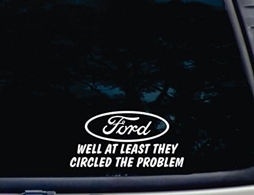 Well at Least They Circled The Problem - 7 5/8" x 3 3/4" die Cut Vinyl Decal for Windows, Cars, Trucks, Tool Boxes, laptops, MacBook - virtually Any Hard, Smooth Surface