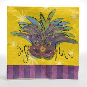 SALE Mardi Gras Mask Napkins SALE