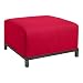 Copenhagen Titanium Ottoman - Microsuede Scarlet