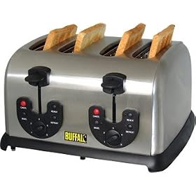 Buffalo 4 Slot St/St Toast / Toaster (Light Duty Use) - high quality and heavy duty kitchen appliances