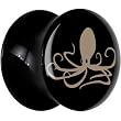 13mm -Black Acrylic Octopus Saddle Plug