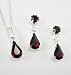 Ruby Diamante Tear Drop Jewellery Set