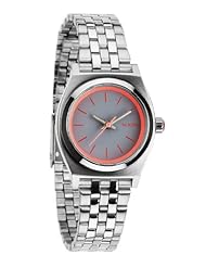 Nixon - Small Time Teller - Silver / Neon Pink