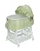 Badger Basket Company Portable Bassinet 'N Cradle with Toybox Base - Sage Waffle Pleated