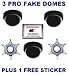 Electronics : Imitation Dummy Dome Camera Indoor Outdoor Fake Security Decoy + Sticker (3 Pack)
