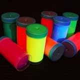 8 x 50 ml Schwarzlicht-Farbe Neon fluoreszierende UV Farbe Schwarzlichtfarbe Malfarbe