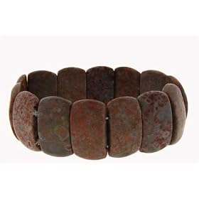 Medium Cushion Style Bracelet - Fossilized Agate by Toltec Trading Company