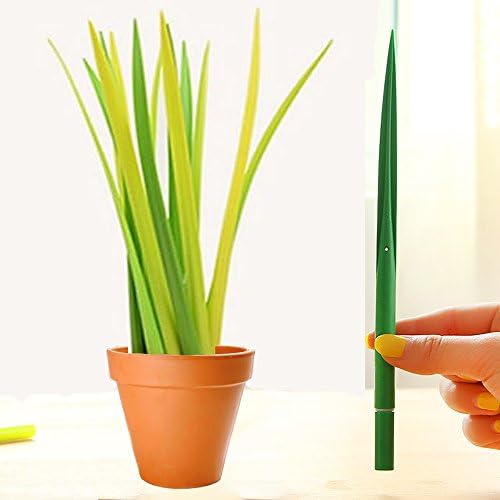 Little Grasshopper Set Grass Leaf Pen and Planter: 12 pack with baby pot