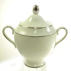 Petal Lattice Ecru Sugar Bowl and Lid by Martha Stewart Wedgwood