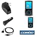 Electronics : Transparent Clear Crystal Snap-On Hard Case + Clear Reusable LCD Screen Protector + USB Data Cable + USB Home Travel Charger + USB Car Charger for SanDisk Sansa View 8GB 16GB