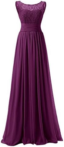 Shigelisha Women's Lace Ciffon Long Evening Dresses 2016 Summer DShop3 (Dark Purple,26)