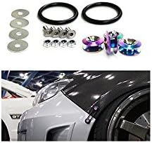 Neo Chrome Finish JDM Quick Release Fasteners For Car Bumpers Trunk Fender Hatch Lids Kit