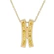 Necklace With 1.00ctw Genuine Sapphires Beautifully Crafted in 14K/925 Gold plated Silver Length 17.5in