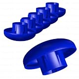 6 blaue Kappen für Sicherheitsnetz Pfostenteil, oben