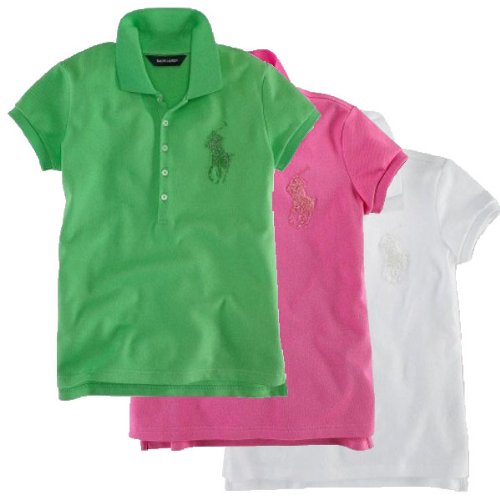 Ralph Lauren Childrenswear Girls Big Pony Stretch Polo Shirt
