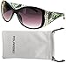 Vox Women's Polarized Sunglasses Designer Rhinestone Vintage Floral Eyewear