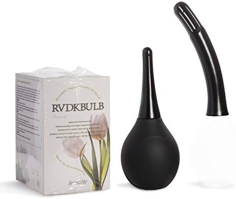 RVDKBULB Douche Kit, BPA Free as Well as Phthalates Free | Spray Unisex Anal Douche and Enema-10 Fl Oz Capacity,Black