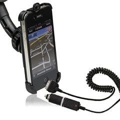 Wicked Chili Premium KFZ Halterung f�r Apple iPhone 4 / 4S - Autohalterung (vibrationsfrei / Kugelgelenk 360�) + KFZ Ladekabel (12V, 24V, 1.000 mAh)