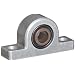 Spyraflo PB0-250-AF Delrin Acetyl Bearing Pillow Block, 2 Bolt Holes, 0.250" Bore Diameter, Aluminum, Inch