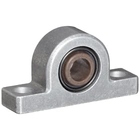Spyraflo PB0-250-AF Aluminum Pillow-Block With a 1/4 inch Inner-Diameter, Self-Aligning, Delrin-AF Bearing