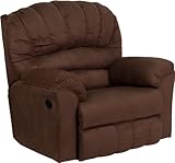 Flash Furniture HM-600-PADDED-WALNUT-GG Contemporary Padded Walnut Microfiber Rocker Recliner