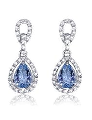 2.55ct Topaz & Diamond Accented Earrings 14k Gold