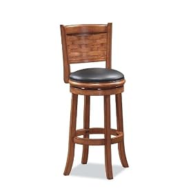 Click here to buy Swivel Bar Stool - Distressed Oak (Distressed Oak) (43.5H x 18W x 22D) by Boraam.