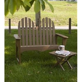 Adirondack Bench 48 Inch-Green by Poly-Wood