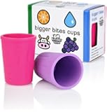 Kinderville Bigger Bites Cups (Set of 2, Pink/Purple)