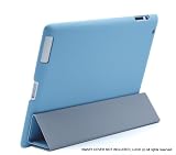 i-UniK Slim Apple iPad 2 Case Barely There For Smart Cover Compatible / Companion Skin Snap-On Partner (Blue)