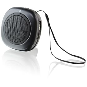 GPX, Inc. Portable Speaker with Built-In 3.5mm Audio Input Cable - Black by 