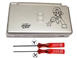 Nintendo DS Lite replacement housing in SILVER WITH SUPER MARIO MOTIF including opening tools and instructions - Full Complete Kit to replace your damaged/broken cover/housing for the DS Lite including matching buttons, new top lens and FREE Stylus as well as *FREE OPENING TOOLS & INSTRUCTIONS* - EXCLUSIVELY SOLD BY TECH-GEAR