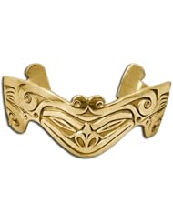 14K Yellow Gold Northwest Coast Native American Guardian Bracelet. Made in USA.