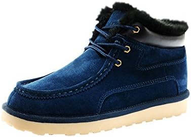 Rock Me Women's Genuine Leather Winter Snow Boot (8 B(M) US, blue)