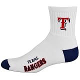 Texas Rangers White Men's 8-13 Cuff Socks