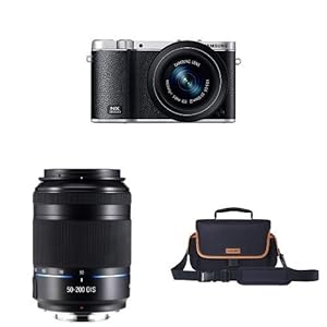 Samsung NX3000 Mirrorless Digital Camera with 20-50mm Compact Zoom and Flash + NX 50-200mm f/4.0-5.6 OIS Zoom Camera Lens + NX Camera Bag