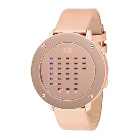 The One - IRR320RB1 - Montre Homme -Quartz Led - Cadran Dor� - Bracelet Cuir Dor�